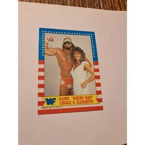 1987 Topps WWF Randy Macho Man Savage Elizabeth #7 Vintage Wrestling Card